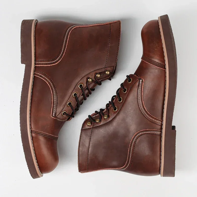 Men'S Shoes Hey Dude - Зимние винтажные мужские мотоциклетные ботинки из