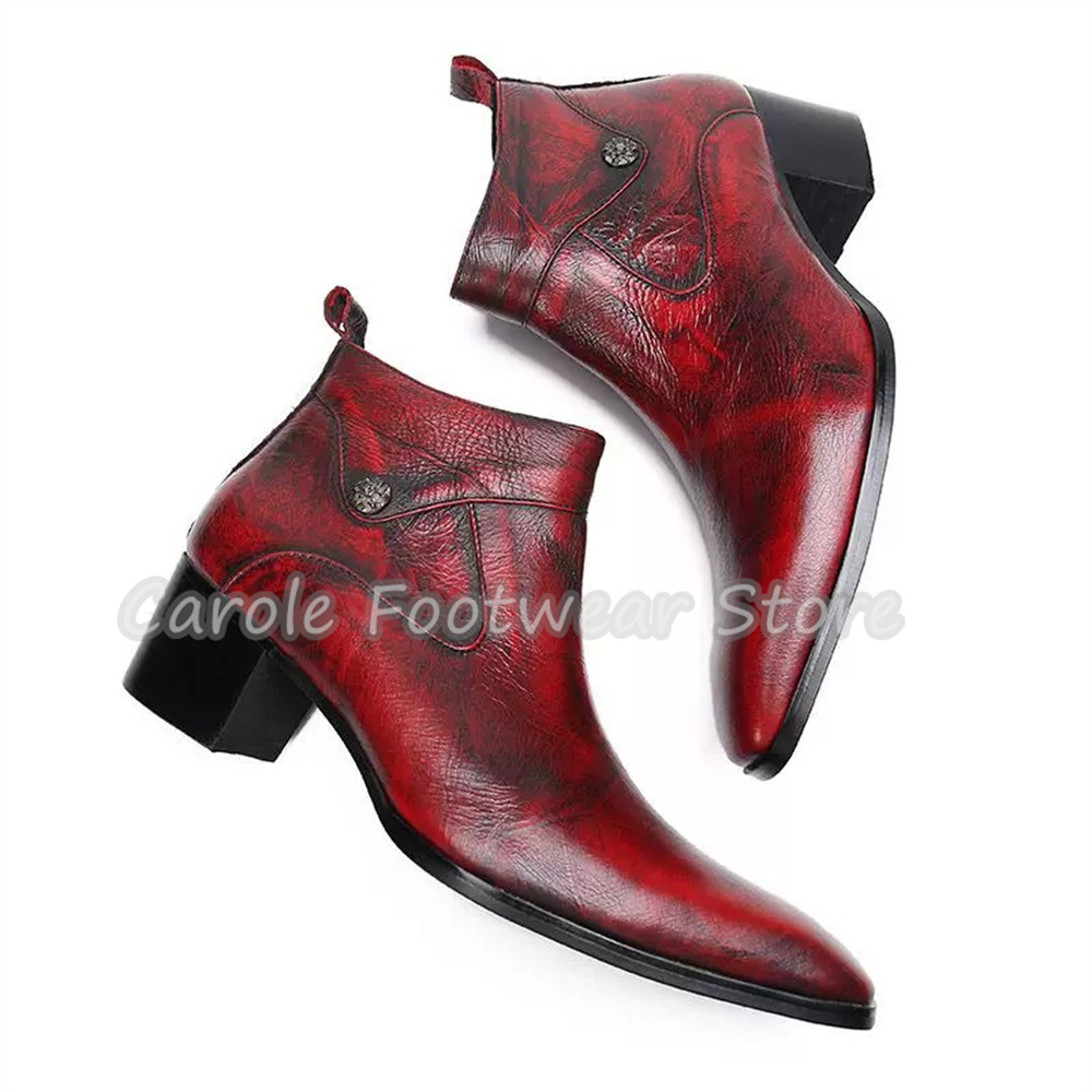 Men'S Shoes Increase Height - Винтажные мужские ботинки челси из натуральной