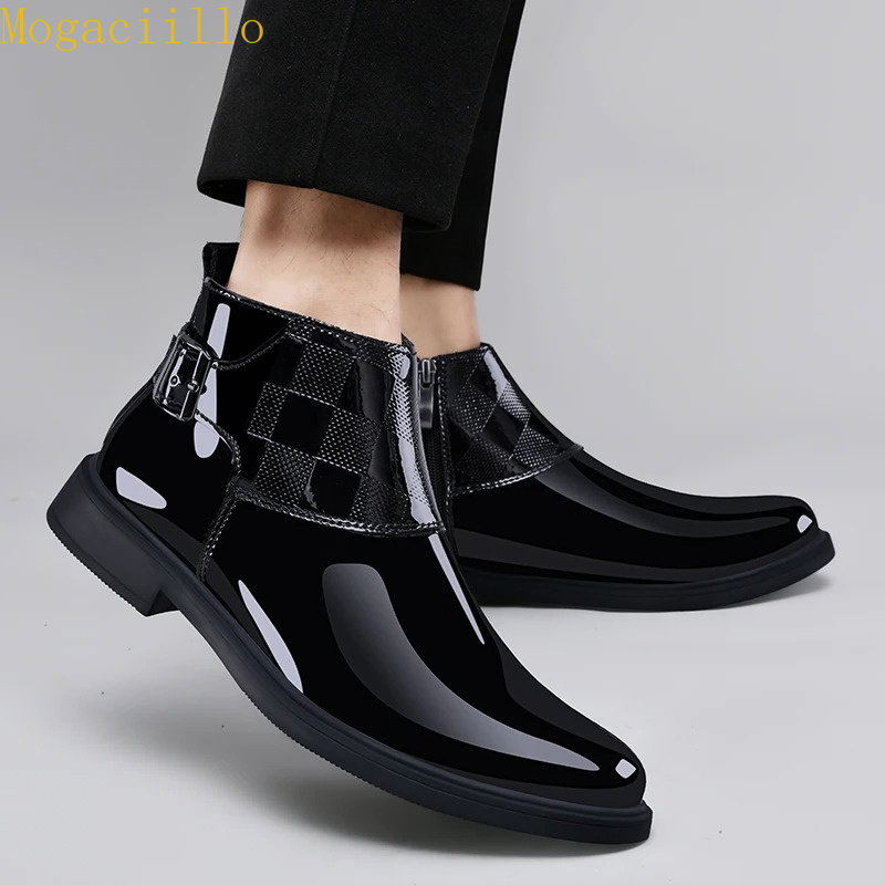 Мужские черные глянцевые ботин – обзор и цена Men'S Shoes Hey Dude